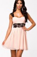 Encaje Radiant embellecido Vestido skater